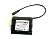 ENERpower 11,1V Akku (12V) 3S2P 10Ah (110Wh) Rundstecker 3x2 LED