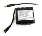 ENERpower Akku 4S2P 14,4V-14,8V 6500 mAh Li-Ion LED mit Rundstecker DC female + DC Open End Anschlusskabel