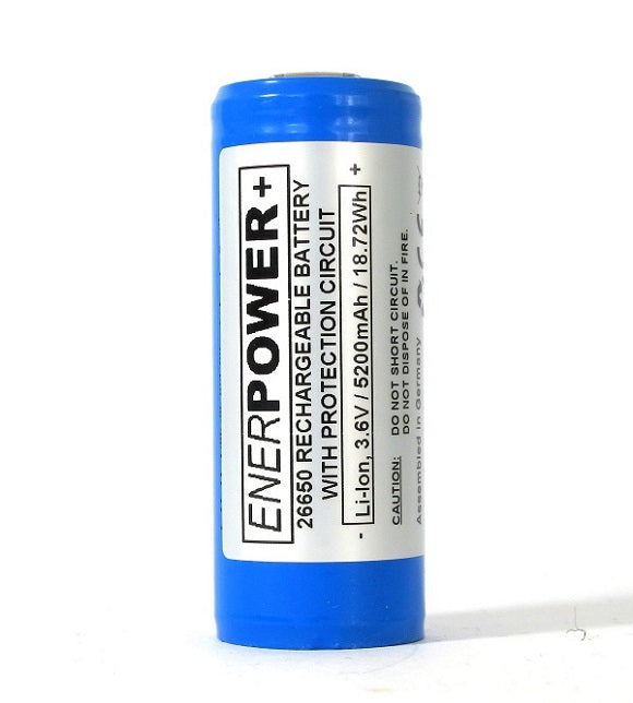 ENERpower+ Akku 3,6V 5200mAh Button-Top 26650 - ENERpower+ Akku 3,6V 5200mAh Button-Top 26650 - #tag1#  - #tag2# - #tag1# - #tag2# - #tag3#