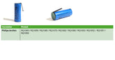 Replacement battery 18500 Li-Ion for Philips shaver RQ10... series 2400 mAh U soldering lug
