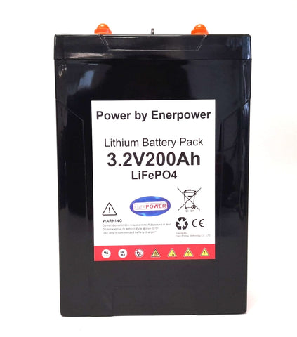 200Ah ENERpower battery module prismatic LiFePo4 3.2V 640Wh A-Grade 