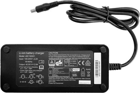 42V 2A DC Atnen Ladegerät 85 Watt für 36V-37V Li-Ion Akkus (CB, GS, UL)