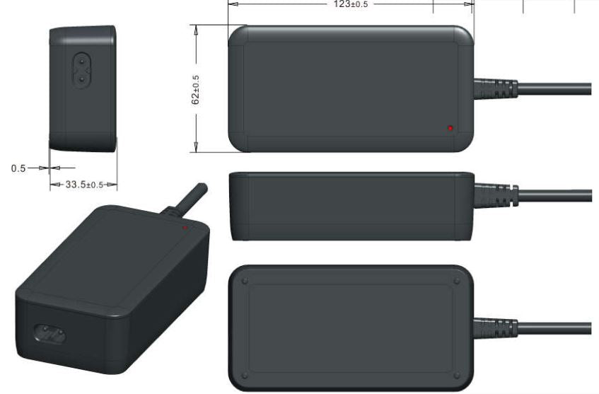 4S 4A DC Rundstecker männlich (14.4V) Ladegerät für 12V Akkus LiFePO4 ENERpower Desk-Top