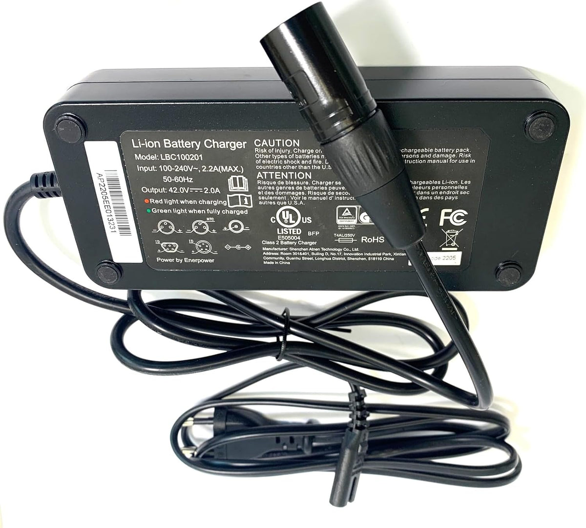 Enerpower Replacement Charger 42V 2A XLR-4S for Koga 2013 - 2016 (PMU4)