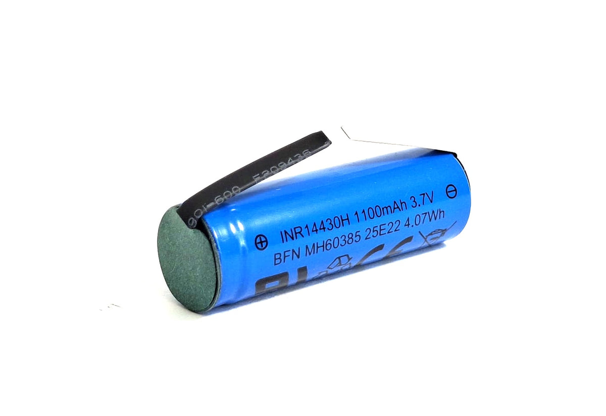 Toothbrush Oral-B Pro 2000 (Type 3771) replacement battery 14430 U soldering lug Li-Ion 3.6V