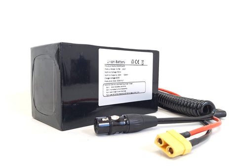 Softpack-Akku 52V 10Ah BMS 25A XLR-3 mit 50G Quadratisch