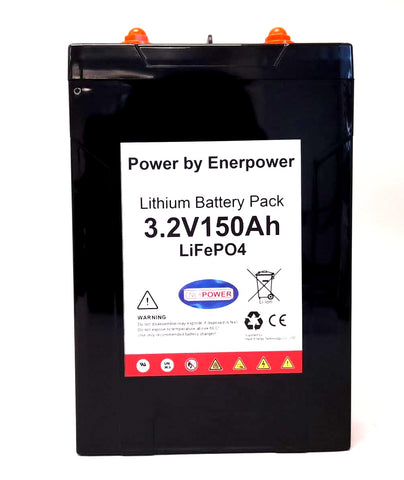 150Ah ENERpower battery module prismatic LiFePO4 3.2V 480Wh A-Grade 