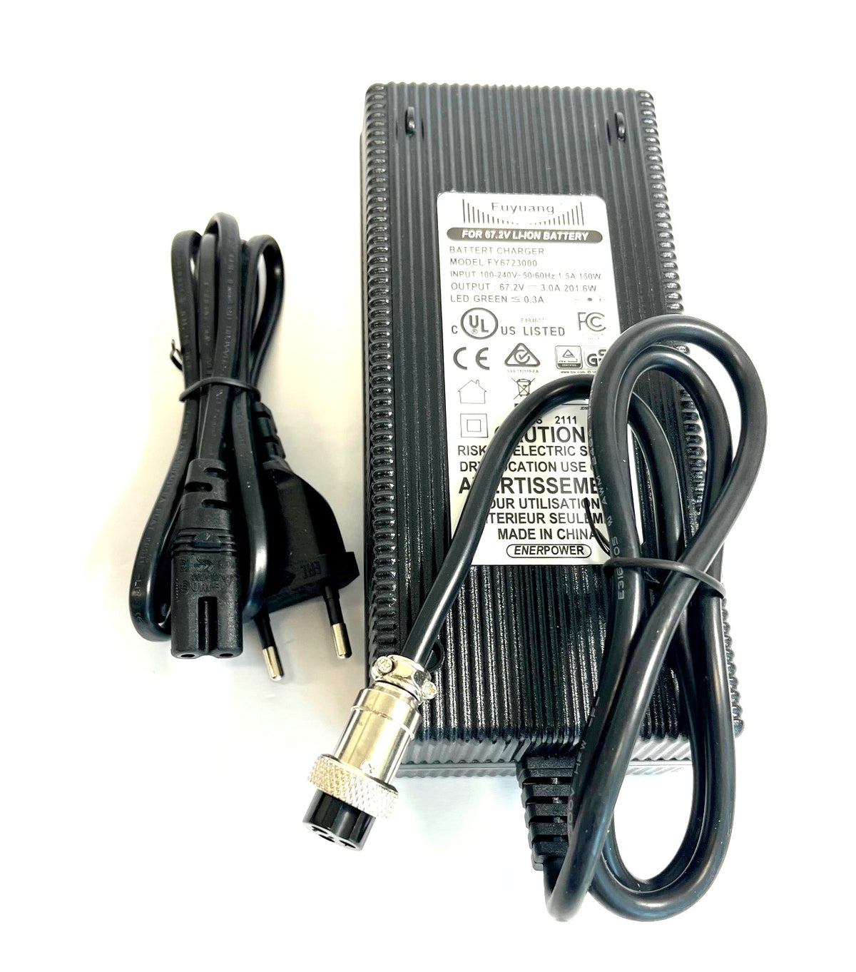 VSETT replacement charger 67.2V for Li-Ion batteries 60V 3A 210W GX16