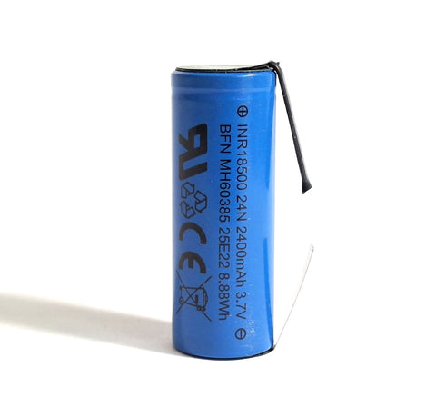 BFN Li-ion aufladbare 18500 2400 mah (3C) Akkuzelle (UL) U Lötfahne