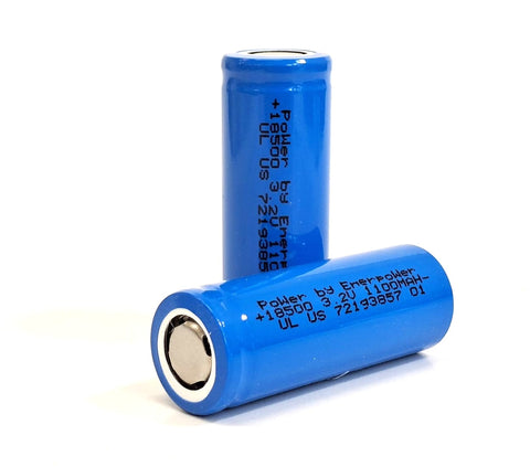 ENERpower 18500 3,2V 1100 mAh LiFePO4 2C Plate