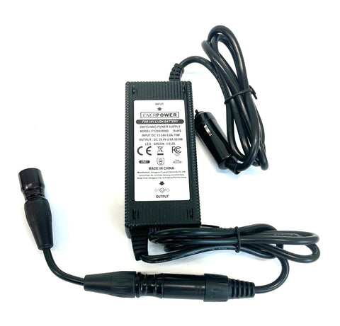 ENERpower DC-DC Kfz-Ladegerät 29,4V 2A XLR-4 für GIANT Twist Freedom, Comfort, Elegance, Express