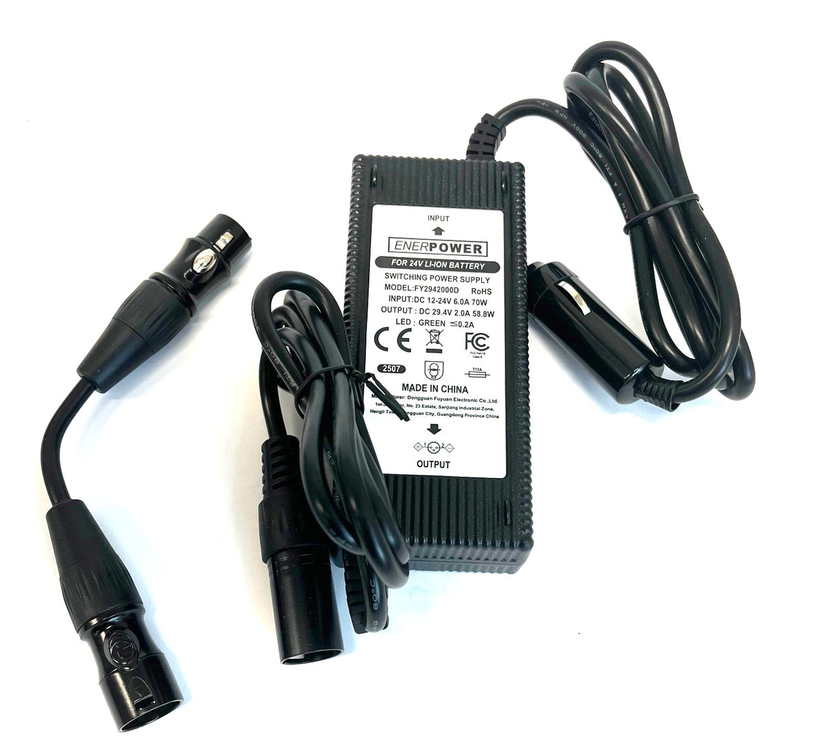 ENERpower DC-DC Kfz-Ladegerät 29,4V 2A XLR-4 für GIANT Twist Freedom, Comfort, Elegance, Express