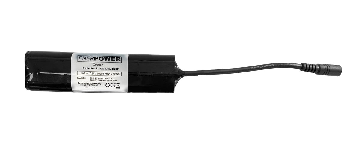 ENERpower Zossen Akku 7,4V 10000mAh Rundstecker glattes DC Kabel 2S2P Stick