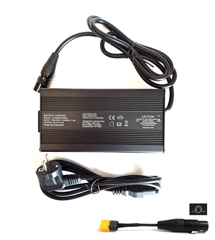 Ladegerät 43,2V 5A 210 Watt für 36V LiFePo4 Akkus Aktiver Lüfter XT-60 weiblich