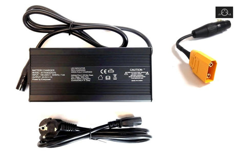 7A Ladegerät XT70 43,2V 305 Watt für 36V LiFePo4 Akkus Aktiver Lüfter XT-90 weiblich