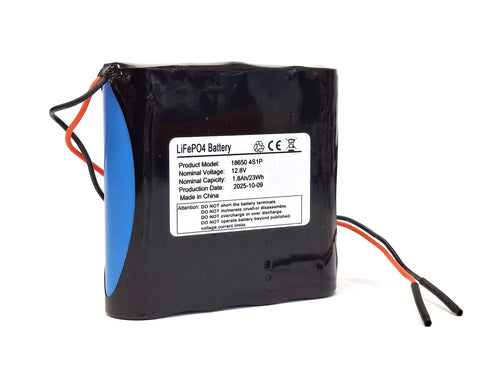ENERpower 12V LiFePO4 4S1P 18650  1800 mAh Open-End Kabel