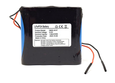 ENERpower 12V LiFePO4 4S1P 18650  1800 mAh Open-End Kabel