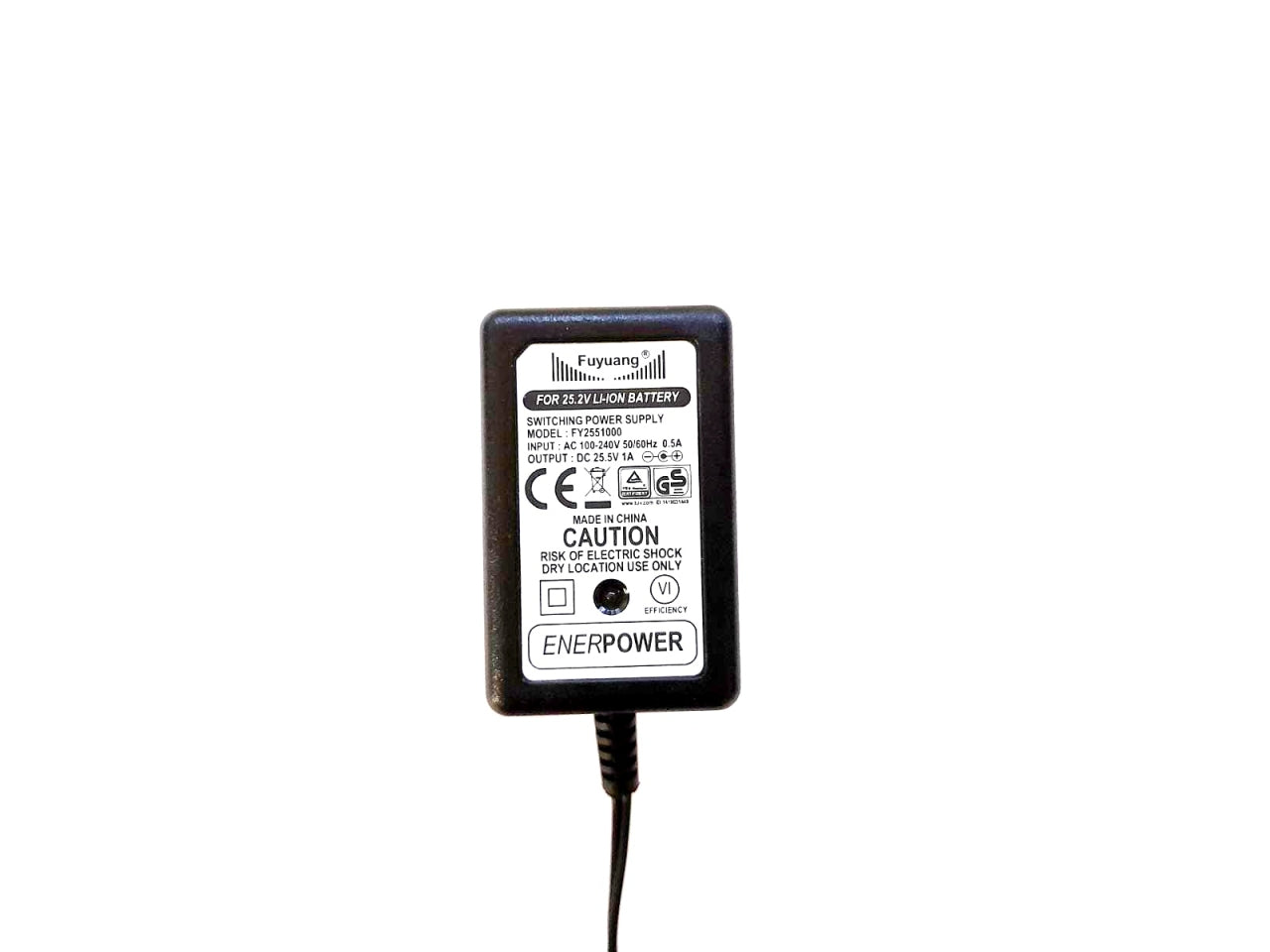 6S 1A DC ENERpower charger for 21.6V-22.2V Li-Ion batteries
