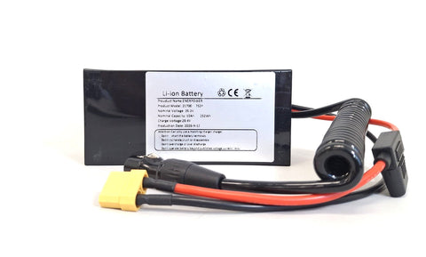 Softpack-Akku 24V (25,2V-25,9V) Li-Ion 10Ah BMS 25A XLR-3 (255Wh)