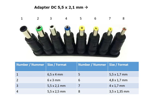 Netzteil 5V AC-DC 3A Ausgang (15W) GS mit 8-Adapter Set