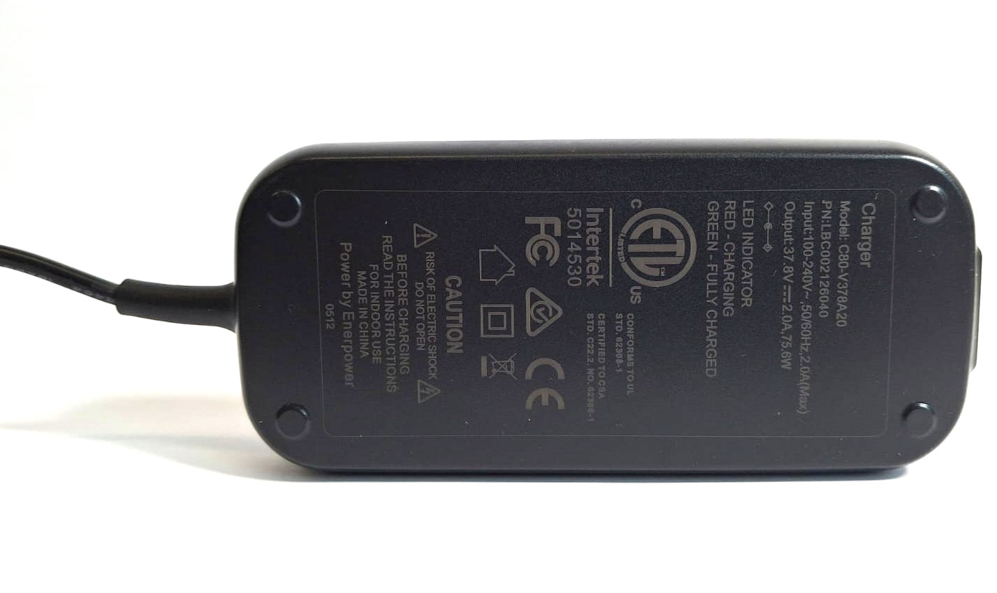 Enerpower Ladegerät 37,8V 2A für Akku GWA R37 / R45 / R50 für Babboe Big-E / City-E