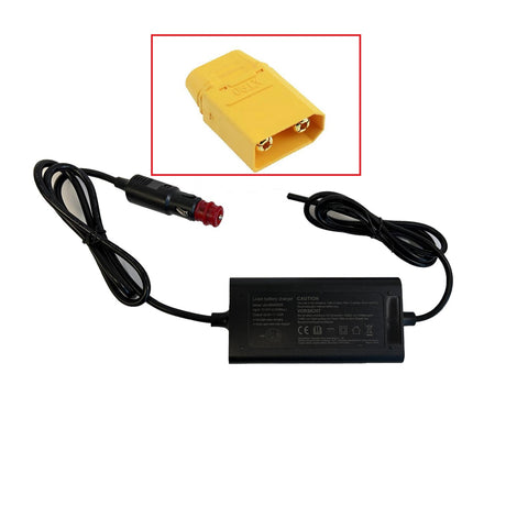 Enerpower DC-DC 12V-24V replacement charger (42V) for Li-Ion batteries 36V 2A XT-90 male