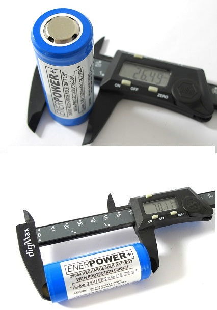 ENERpower+ Akku 3,6V 5200mAh Button-Top 26650 - Enerprof