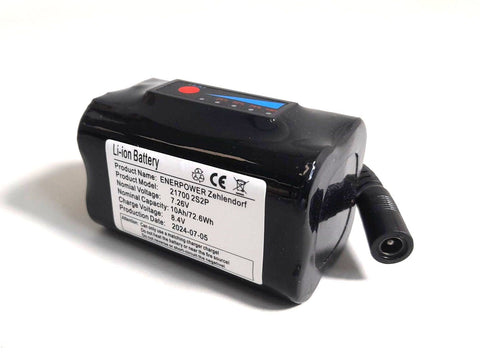 ENERpower Zehlendorf Akku 7,4V 10000mAh Rundstecker glattes Kabel - Enerprof