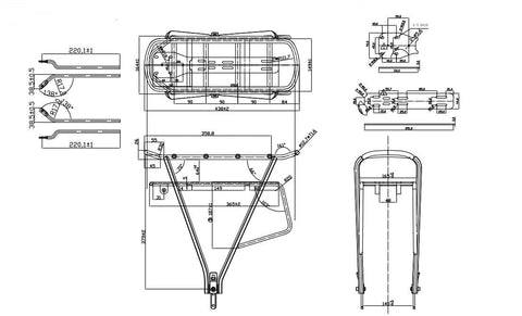 Gepäckträger Universal 26 - 28 Zoll Typ FME0006 für Pedelecs Hinterrad - Enerprof