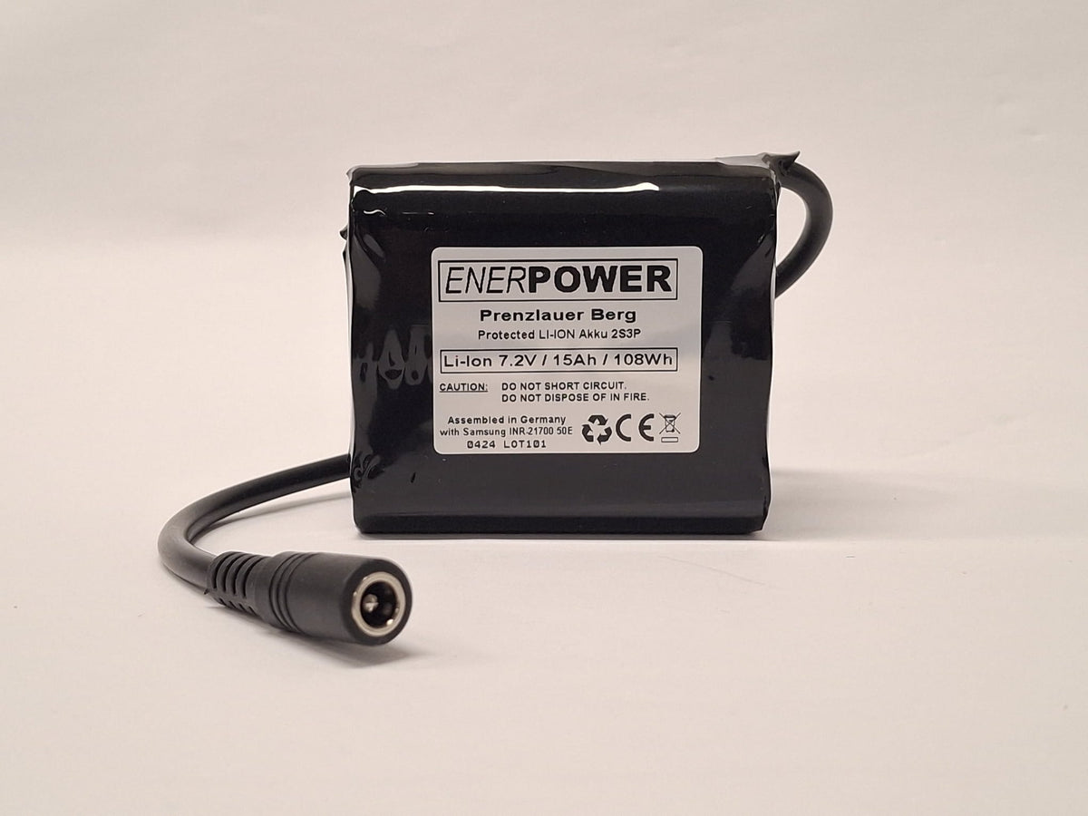 ENERpower Prenzlauerberg battery 7.2V-7.4V Li-Ion 15Ah round plug