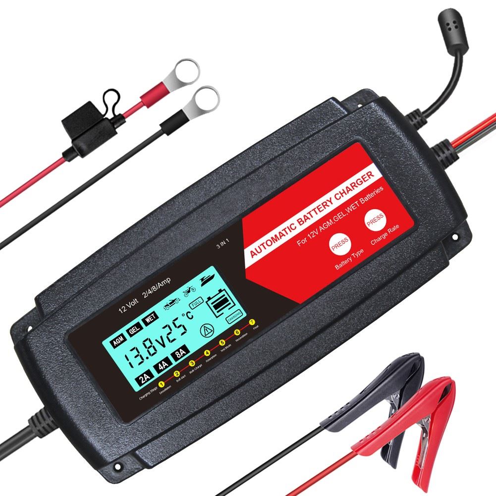 Mikroprosseor LC-Display Ladegerät 12V Akkus Blei AGM GEL 2A 4A 8A - Mikroprosseor LC-Display Ladegerät 12V Akkus Blei AGM GEL 2A 4A 8A - #tag1#  - #tag2# - #tag1# - #tag2# - #tag3#