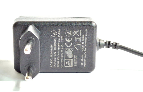 Ersatznetzteil 15V 0,5A Ausgang (7,5W) 5.5 x 2,1 mm EU (GS)