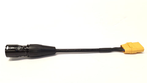 Adapterkabel 10 cm XT-90 Female auf XLR-3-Pins Male