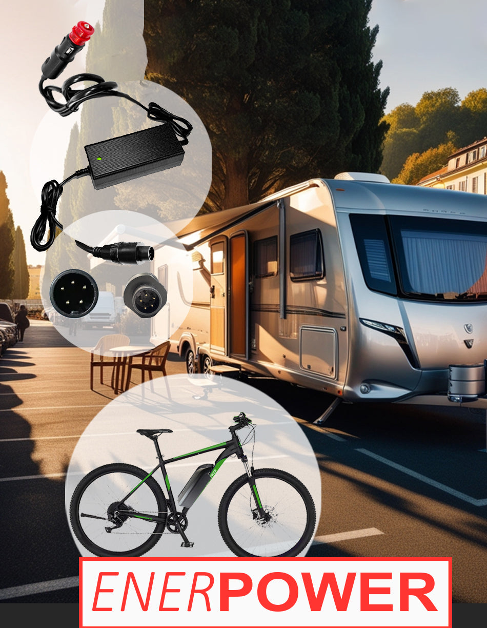 Batavus E-go Genova, Allegro, Monaco Enerpower charger 12V-24V DC-DC 42V 2A 5-pin round