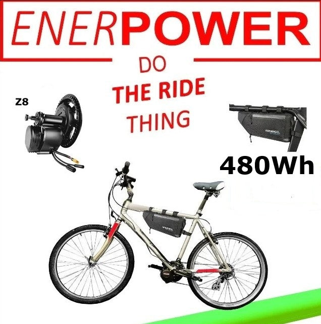 480Wh Kit 48V Tongsheng Motor TSDZ8 250 Watt in Rahmentasche
