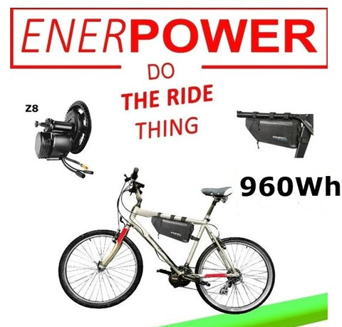 960Wh Kit 48V Tongsheng Motor TSDZ8 250 Watt in Rahmentasche