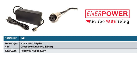 SmartGyro Ersatzladegerät 54,6V 2A (110 Watt) GX16