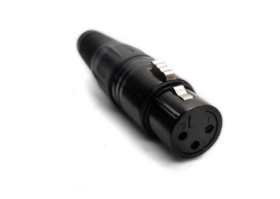 XLR-Kabelstecker, 3-polig, Schwarz, XLR-3 weiblich