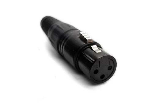 XLR-Kabelstecker, 3-polig, Schwarz, XLR-3 weiblich