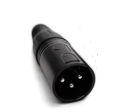 XLR-Kabelstecker, 3-polig, Schwarz, XLR-3 männlich