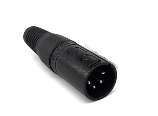 XLR-Kabelstecker, 4-polig, Schwarz, XLR-4 männlich