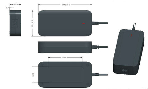 42V 4A XLR-3 Atnen Ladegerät Li-Ion 42V 170 Watt