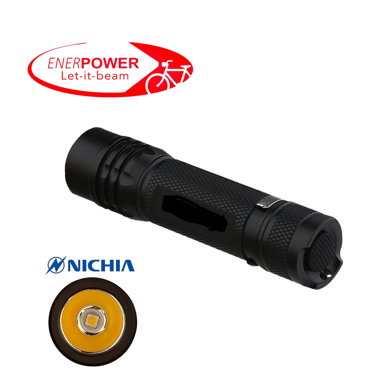 ENERpower Folomov S18650 Lamp 900L + Battery + Bike Mount