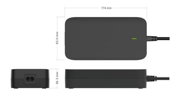 Atnen 53,3V 3A Cycle-Life Ladegerät (ca. 165 Watt) DC 5,5 x 2,5 mm