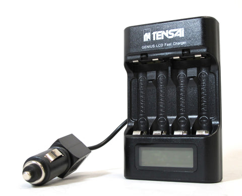Tensai TI-400L AA / AAA Akkuladegerät Ni-Mh / Ni-Cd LC-Display