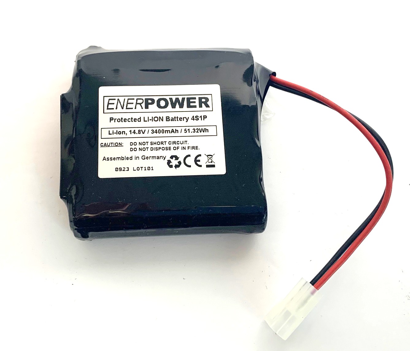 ENERpower 4S1P battery 14.4V-14.8V 3200 mAh Li-Ion Molex, battery indicator