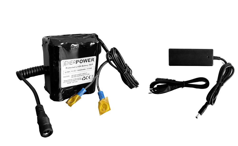 ENERpower Zander  11.1V battery (12V) for Echosounder, Battery indicator