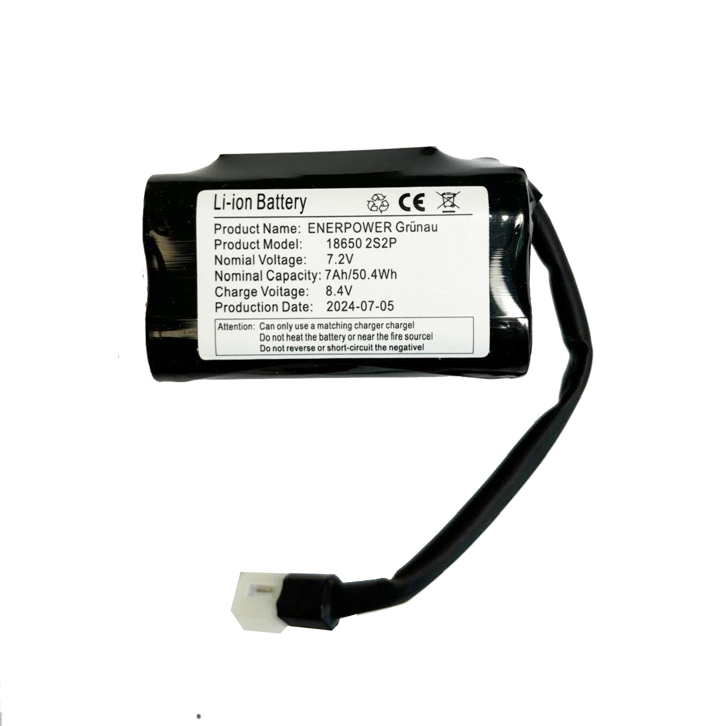 ENERpower Grünau Akku 7,4V 6800mAh Molex Ladestandanzeige