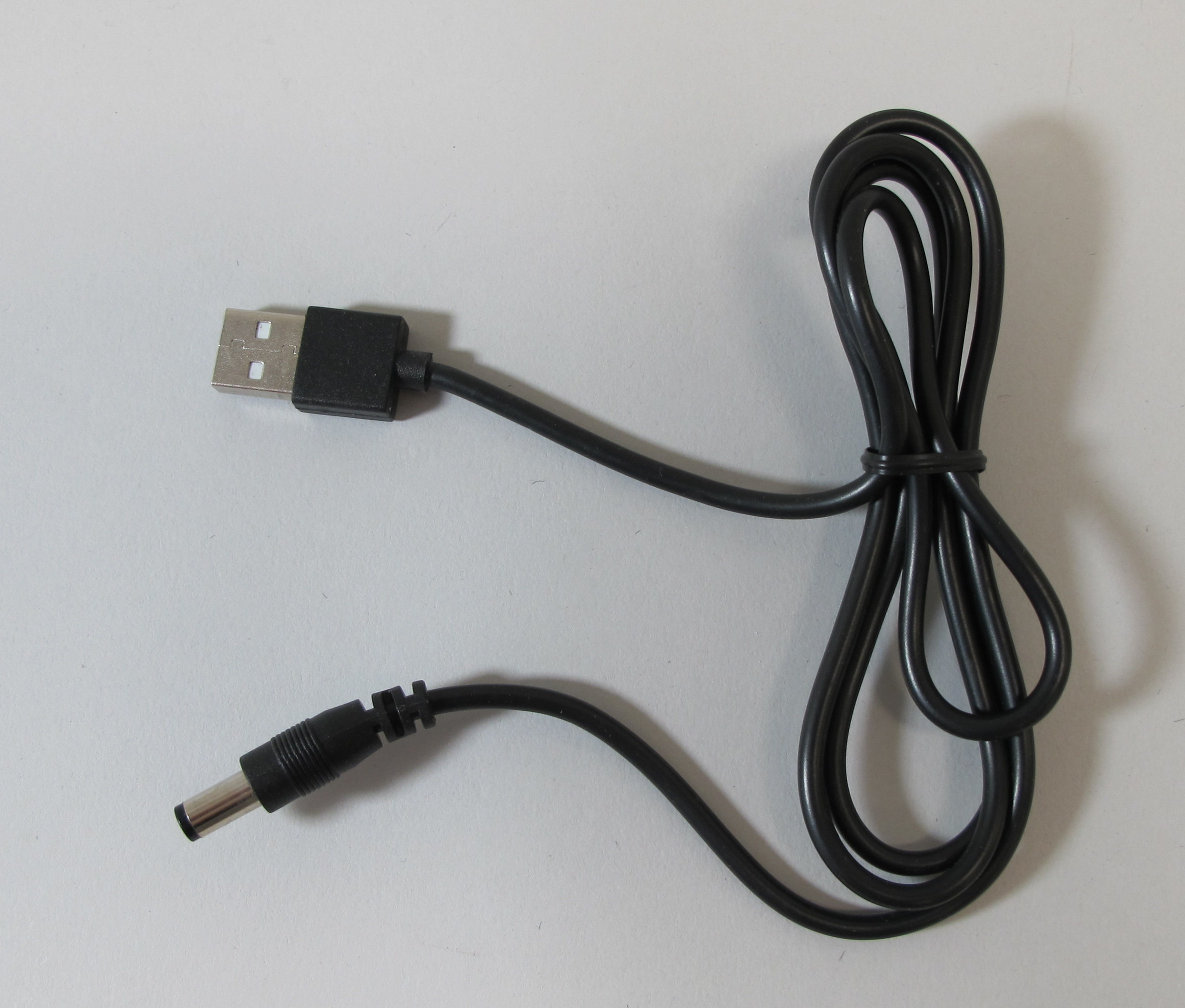USB Stromkabel Kabel auf DC Hohlstecker Stecker 5,5 mm Ladekabel 100 cm