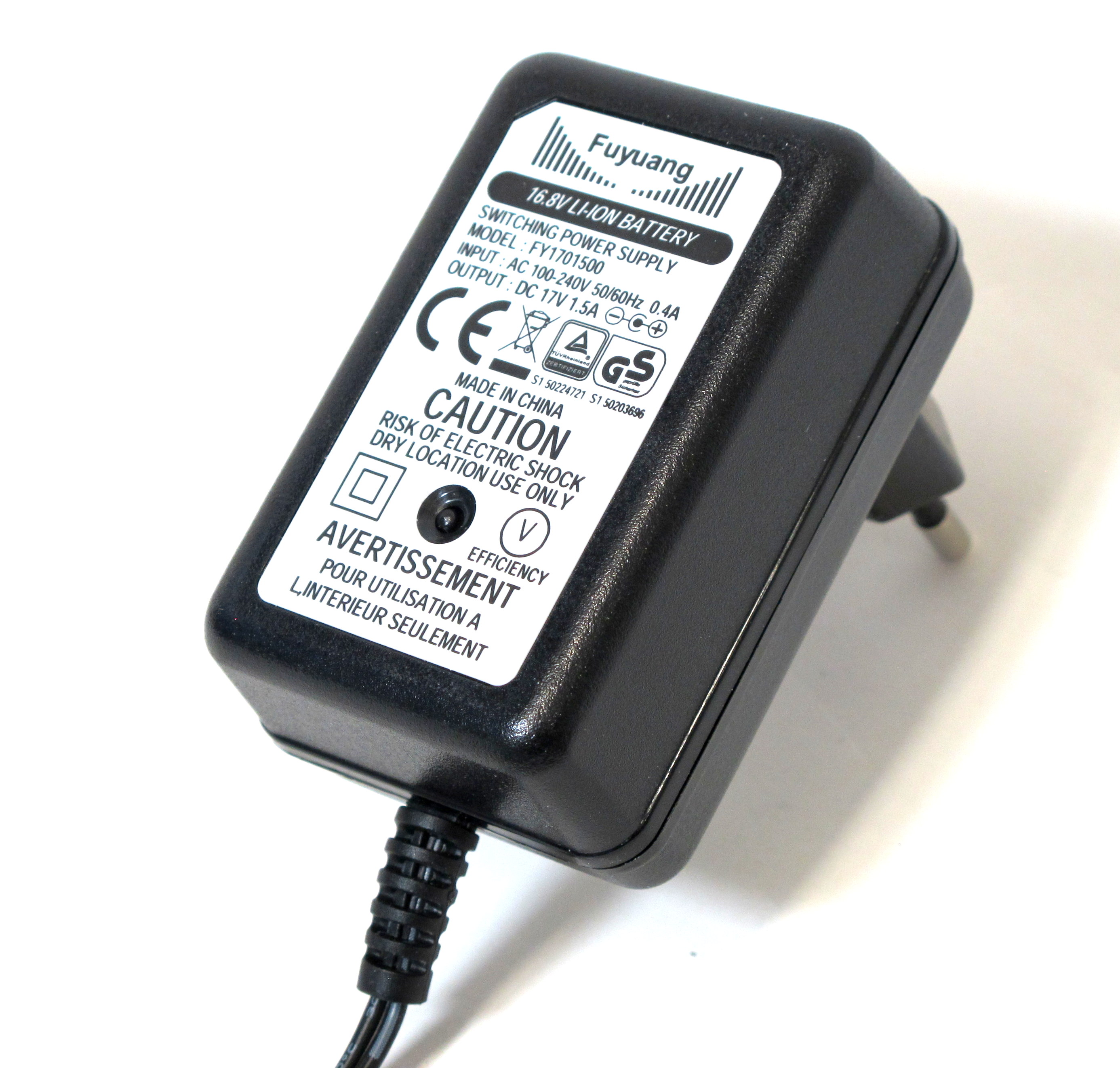 ENERpower 6S Charger for Li-Ion Batteries 21.6V-22.2V 1A DC